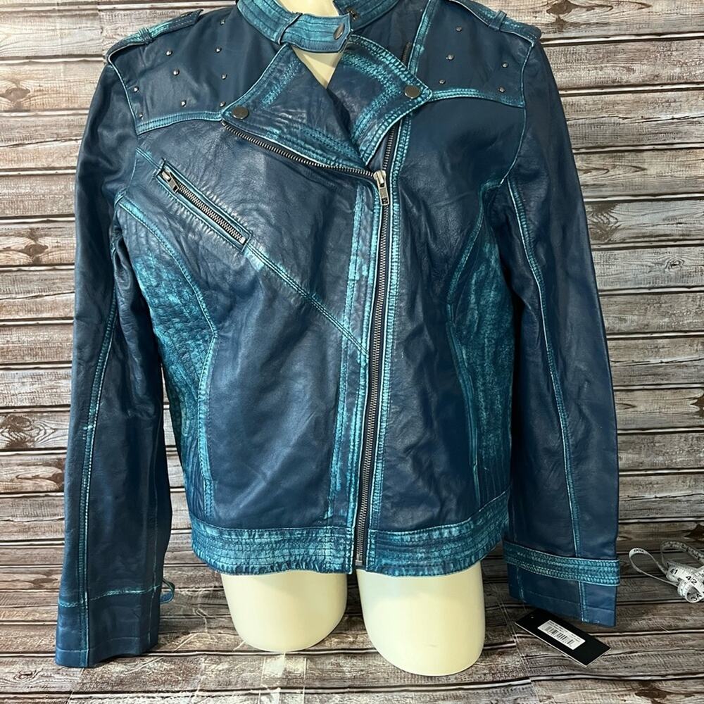 NWT Milwaukee Leather 3XL Leather Jacket Blue - Picture 8 of 8